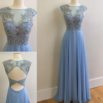 Chiffon beading long prom dress,evening dress,prom dresses,bg205