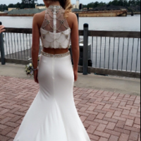 Two Pieces Beading Long Prom Dress,Evening Dress,Prom Dresses,BG201 - Thumbnail 3