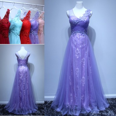 Lace Tulle Long Prom Dress,Prom Dress,Evening Dress,Prom Dresses,BG229