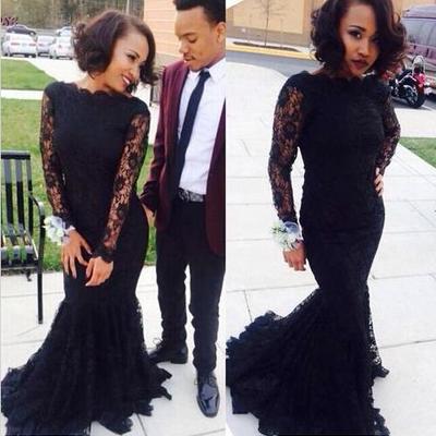 Lace long sleeve sexy long prom dress,prom dress,evening dress,prom dresses,bg223