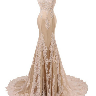 Mermaid satin lace long prom dress,prom dress,evening dress,prom dresses,bg230