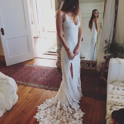 Wd56 beach backless wedding dresses,wedding dress,custom made wedding gown,