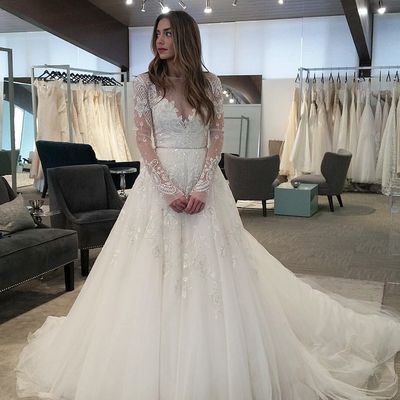 Wd51 long sleeve wedding dresses,wedding dress,custom made wedding gown,