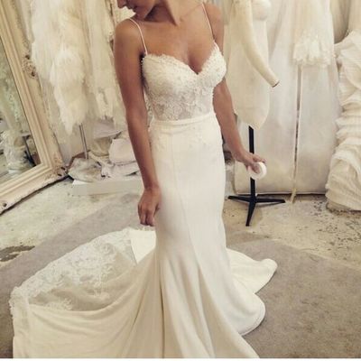 Wd62 spaghetti straps sleeveless wedding dresses,wedding dress,custom made wedding gown,