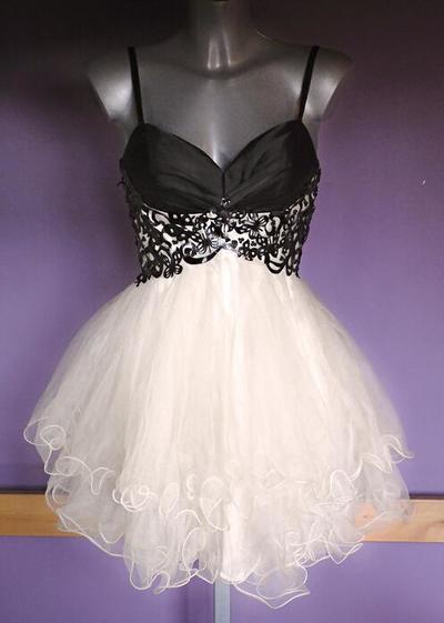 Spaghetti Straps Lace Pretty A-Line Homecoming Dress,Short Prom Dresses,Cocktail Dress,Homecoming Dress,Graduation Dress,Party Dress F116