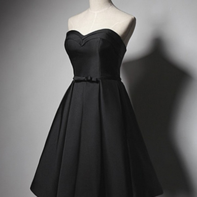 Vintage simple black a-line homecoming dress,short prom dresses,cocktail dress,homecoming dress,graduation dress,party dress f127