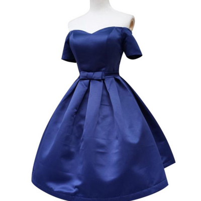 Off the shoulder simple a-line homecoming dress,short prom dresses,cocktail dress,homecoming dress,graduation dress,party dress f128