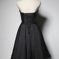 Vintage Simple Black A-Line Homecoming Dress,Short Prom Dresses,Cocktail Dress,Homecoming Dress,Graduation Dress,Party Dress F127 - Thumbnail 1