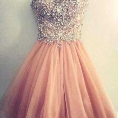 Spaghetti straps beading homecoming dress,short prom dresses,cocktail dress,homecoming dress,graduation dress,party dress,short homecoming dress f140