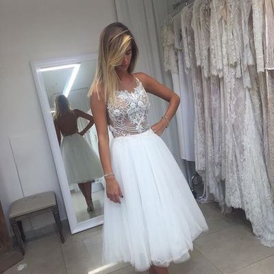 Wd39 a-line tulle short wedding dresses,wedding dress,custom made wedding gown,