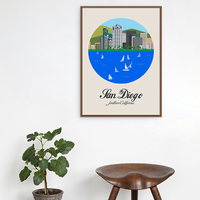 San Diego, city art, city, digital, illustration, art print - Thumbnail 3