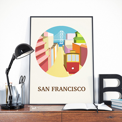San Francisco, city art, city, digital, illustration, art print