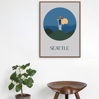 Seattle, city art, city, digital, illustration, art print - Thumbnail 3
