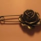 Bronzed Flower Brooch - Thumbnail 1