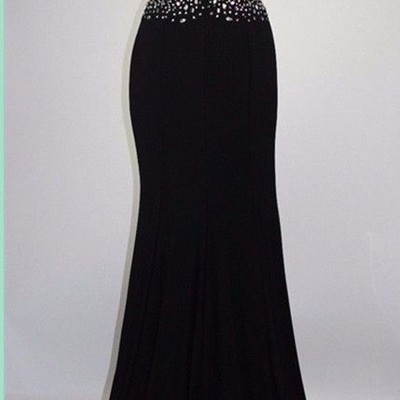 Mermaid prom dresses,v neck party dresses,beaded celebrity dresses
