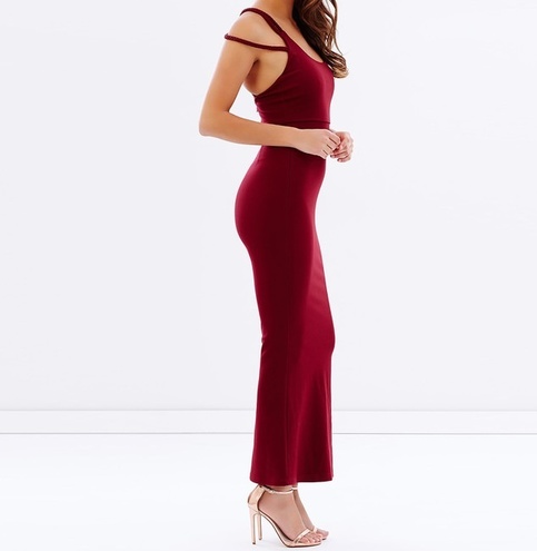 Red Elegant Bodycon Stretch Multiple straps Maxi Dress