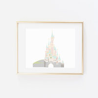 Paris Sleeping Beauty Castle 2 Print - Thumbnail 1