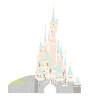 Paris sleeping beauty castle 2 print