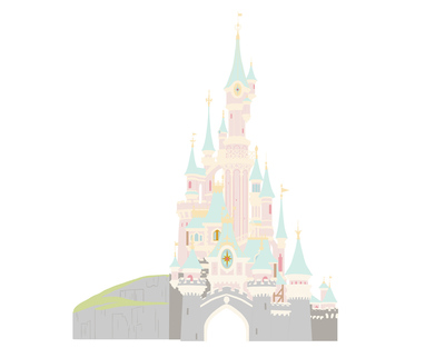 Paris Sleeping Beauty Castle 2 Print