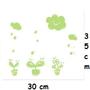 Cute Litte Plant Design Background Free Style WHITE Color  30 cm x 35 cm Wall Sticker Decal Set - Thumbnail 4