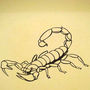 Scorpion SHAPE Background Free Style Black Color 57 cm x 100 cm Wall Sticker Decal Set - Thumbnail 1