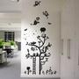Cute Devil Ghost Cartoon with Tree Free Style BLACK Color 100 cm x 115 cm Wall Sticker Decal Set - Thumbnail 2