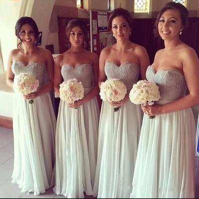 Lace bridesmaid dresses, chiffon bridesmaid dresses, cheap bridesmaid dresses，long bridesmaid dress, custom bridesmaid dresses - Thumbnail 5
