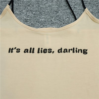 It's all lies tank top - Thumbnail 2