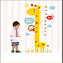 Giraffe & Monkey Cute Design HEIGHT MEASURE Design Room DIY Decal Wall Sticker Set - Thumbnail 1