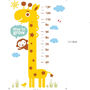 Giraffe & Monkey Cute Design HEIGHT MEASURE Design Room DIY Decal Wall Sticker Set - Thumbnail 2