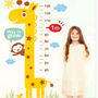 Giraffe & Monkey Cute Design HEIGHT MEASURE Design Room DIY Decal Wall Sticker Set - Thumbnail 4
