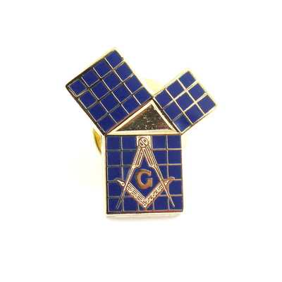 Big 3/4" mason: 47th euclid lapel pin/tie tack masonic freemason lodge gift~ new