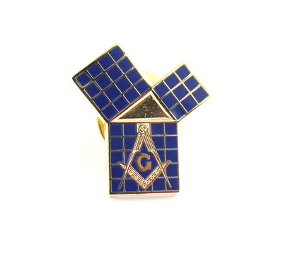 BIG 3/4" MASON: 47th EUCLID LAPEL PIN/TIE TACK MASONIC FREEMASON LODGE GIFT~ New