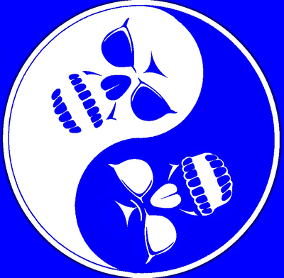 Ying yang ghost skulls outdoor vinyl decal handmade