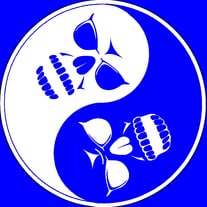 Ying yang ghost skulls outdoor vinyl decal handmade