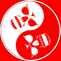 Ying yang ghost skulls outdoor vinyl decal handmade - Thumbnail 2