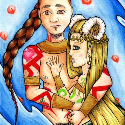 "cancer and capricorn" 8'' x 11.5'' print