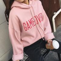 GAME OVER Pink Hoodie Sweatshirt - Thumbnail 3