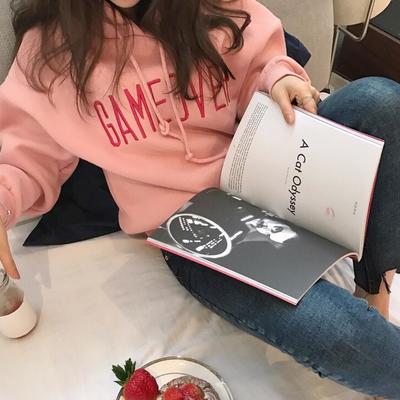 Game over pink hoodie sweatshirt - Thumbnail 4