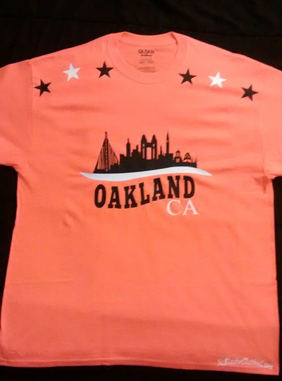 Oakland Ca (Orange,Black&White) Bay Shirt.
