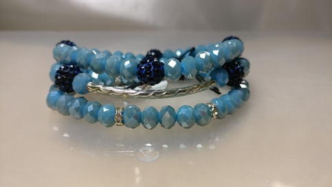 Glass Crystal Bracelet Set