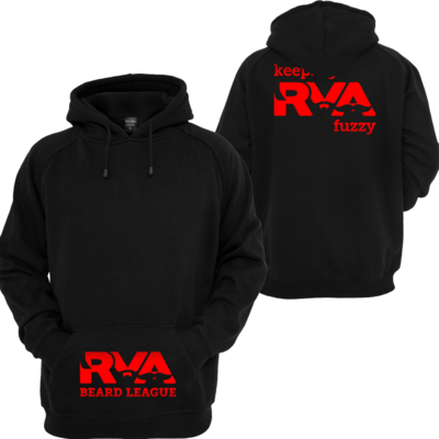 Black/Red RVA Beard League Pull-Over Hoodie