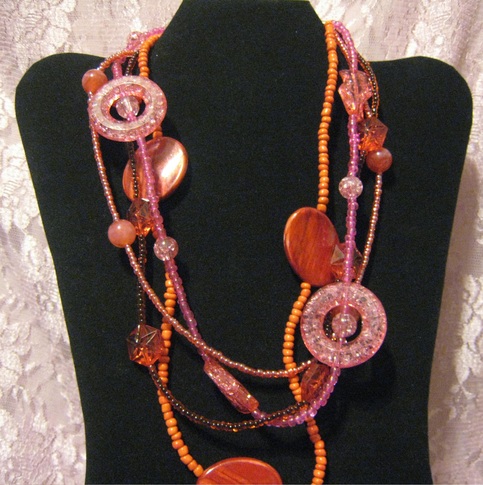 Red & Pink Statement Necklace