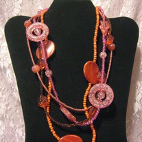 Red & Pink Statement Necklace