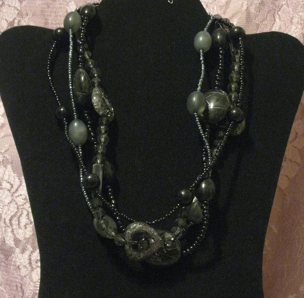 Black & Grays Statement Necklace