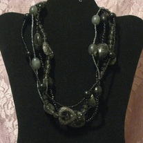 Black & Grays Statement Necklace