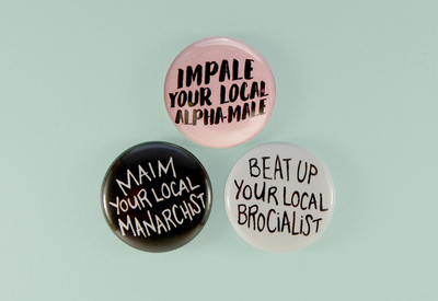 1" MISANDRY buttons