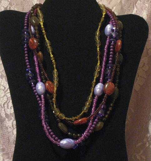 Purples & Mixed Statement Necklace