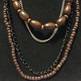 Brown Bead Chain & Wood Necklaces - Thumbnail 2