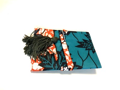 Passport cover - teal coral white